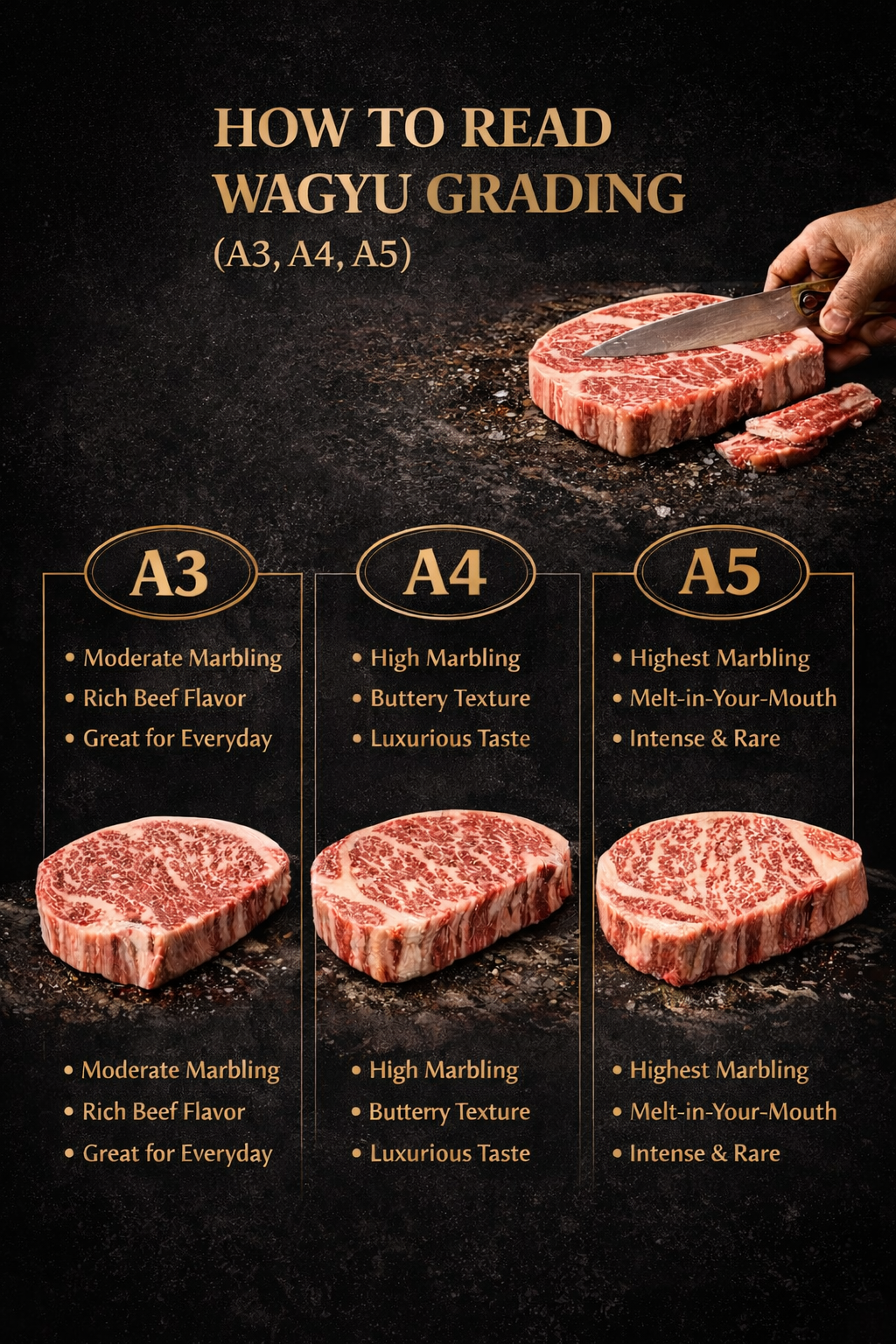 How to Read Wagyu Grading (A3, A4, A5)? - Kai Wagyu