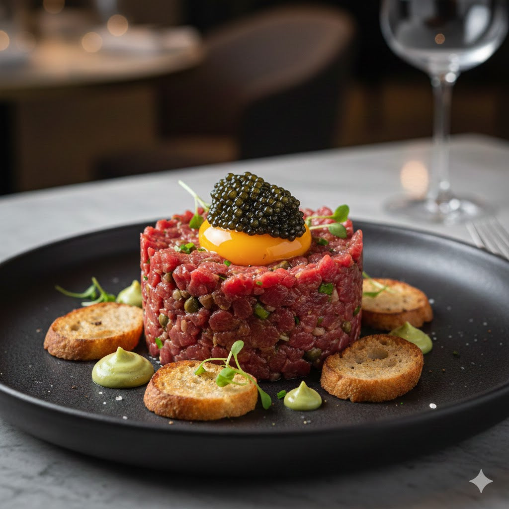 Wagyu Tartare with Caviar - Kai Wagyu