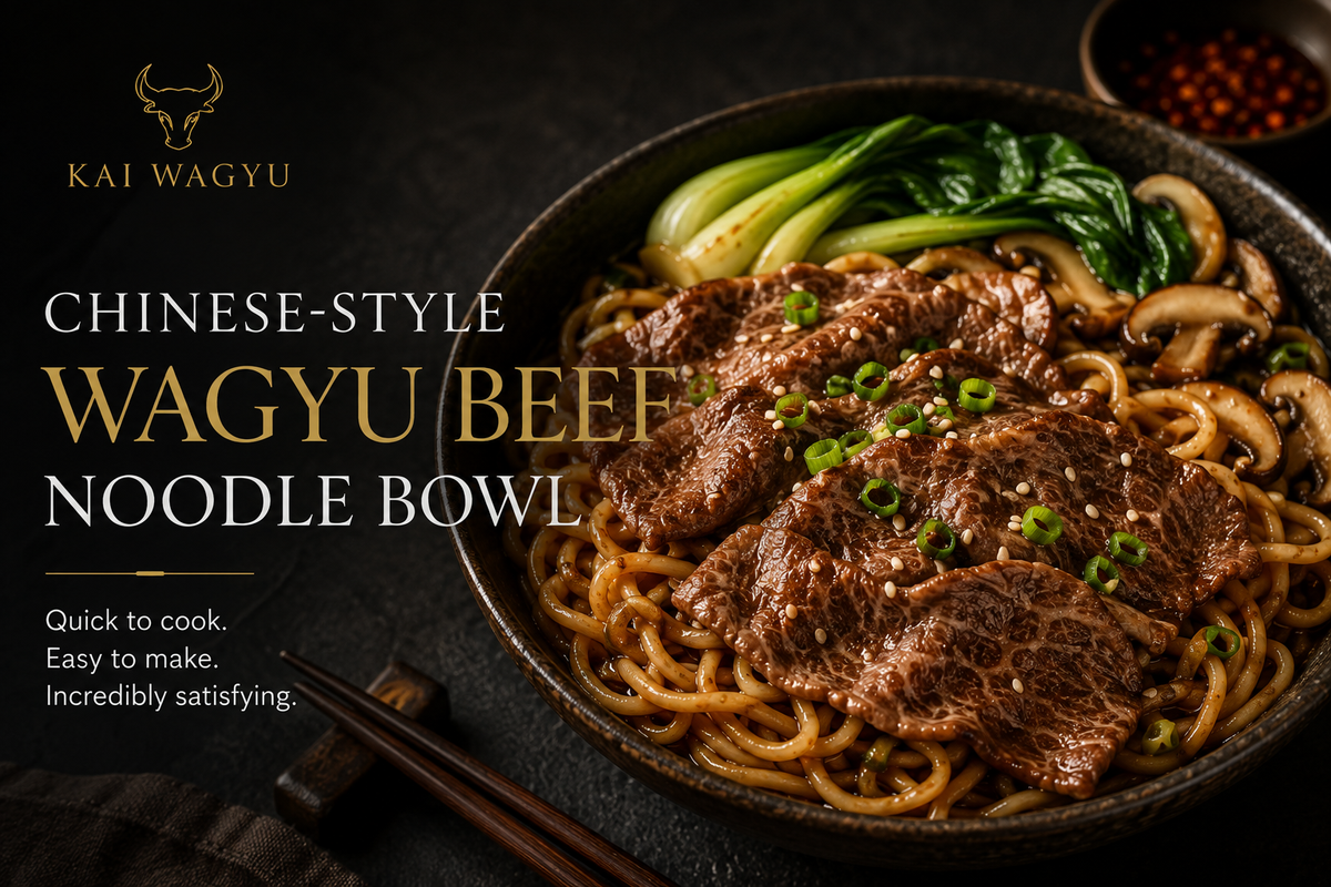 Chinese-Style Wagyu Beef Noodle Bowl with Simple Recipe