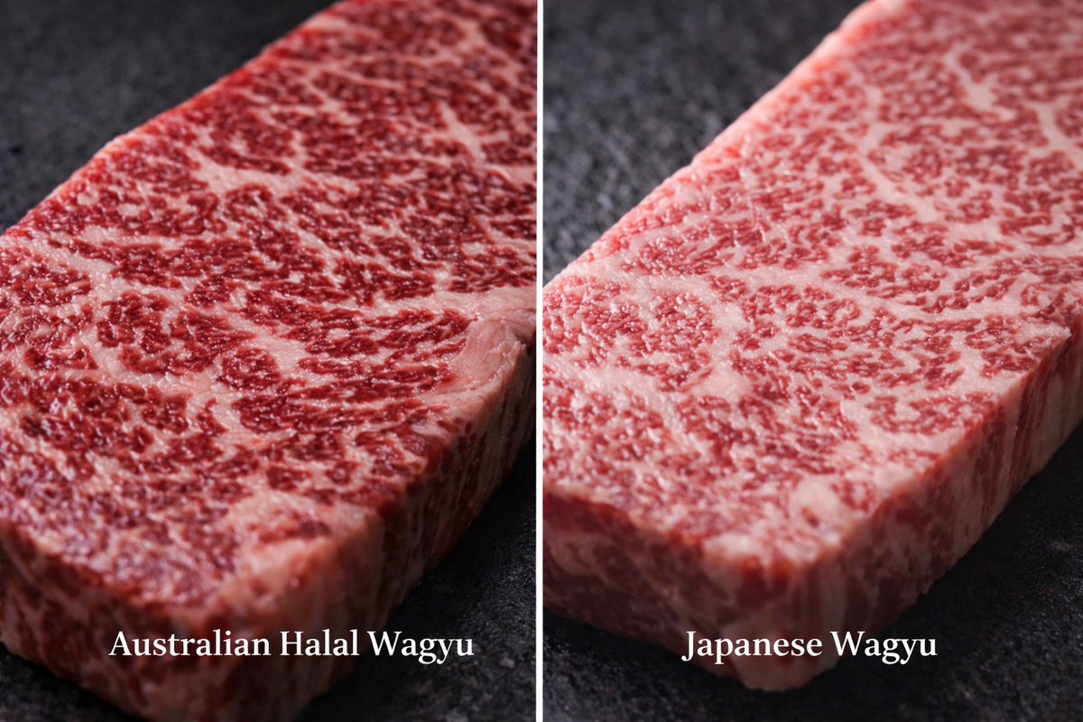 Australian Halal Wagyu vs Japanese Wagyu - Kai Wagyu