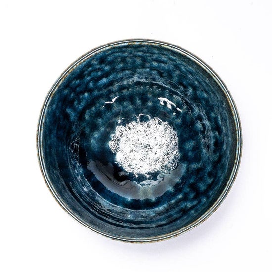 Japanese Minoware Blue Oribe Porcelain Bowl