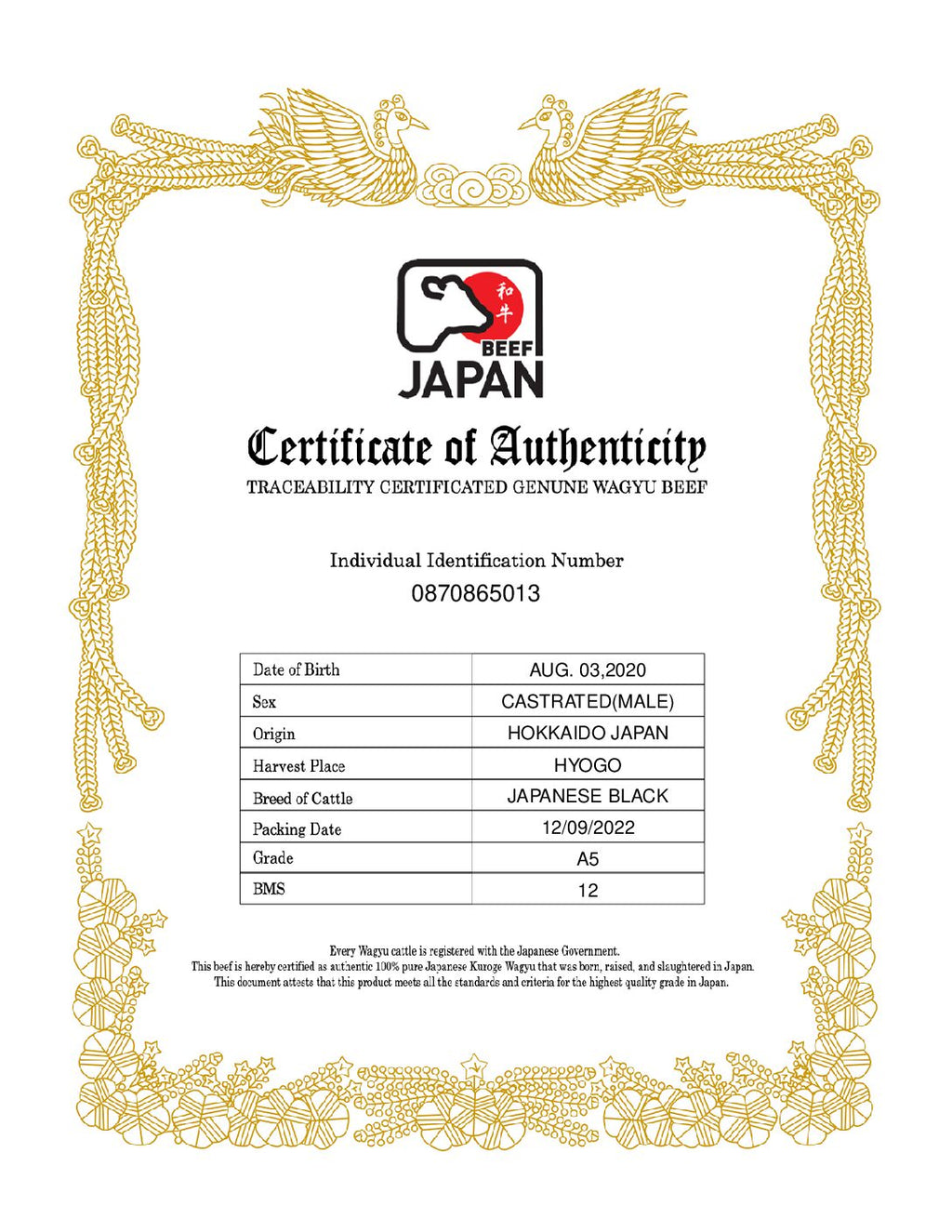 Kagoshima A5 Japanese Wagyu Filet Mignon 5oz - Image 2