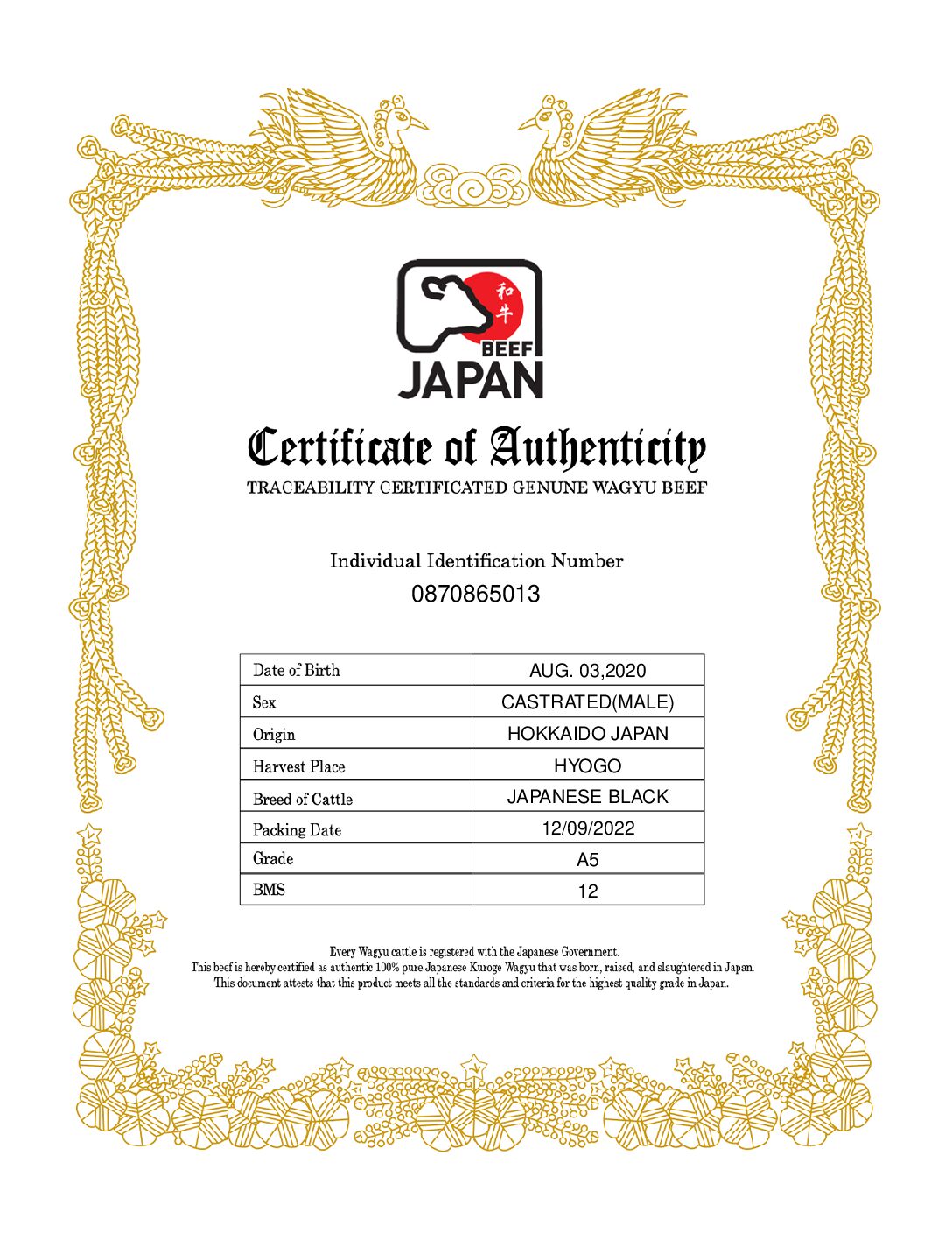 Kagoshima A5 Japanese Wagyu Filet Mignon 5oz - Image 2