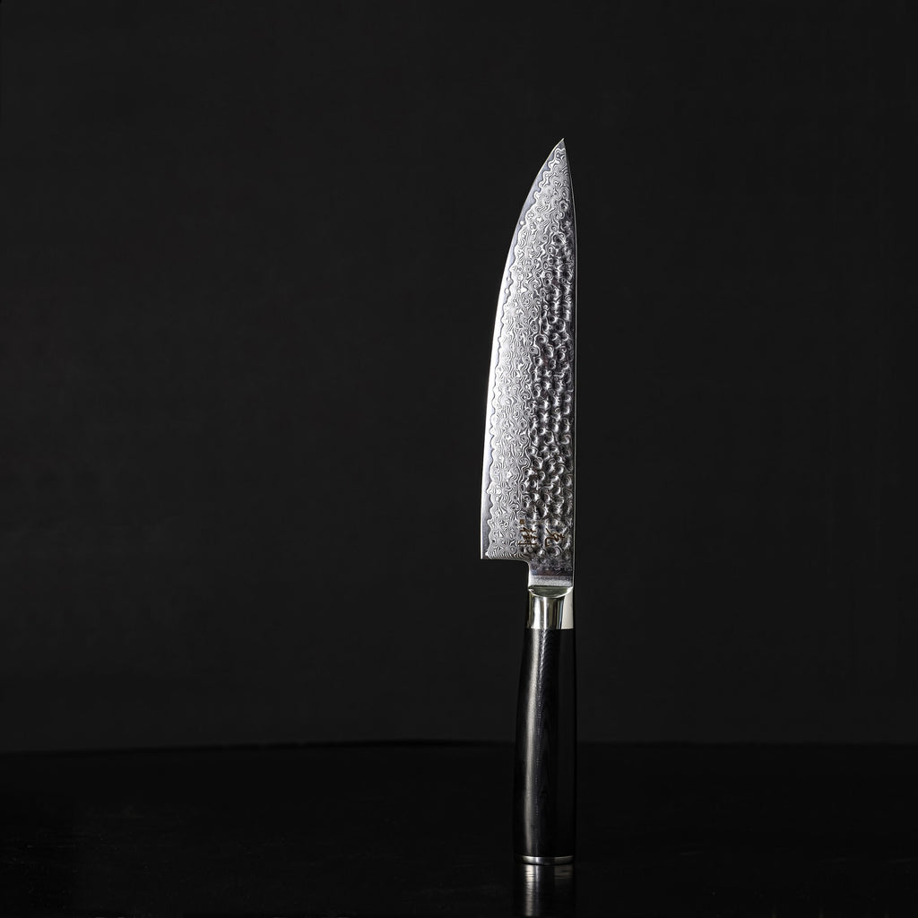 Katsuki Damascus Mirrored Chef's Knife 8" Gyuto - Image 2