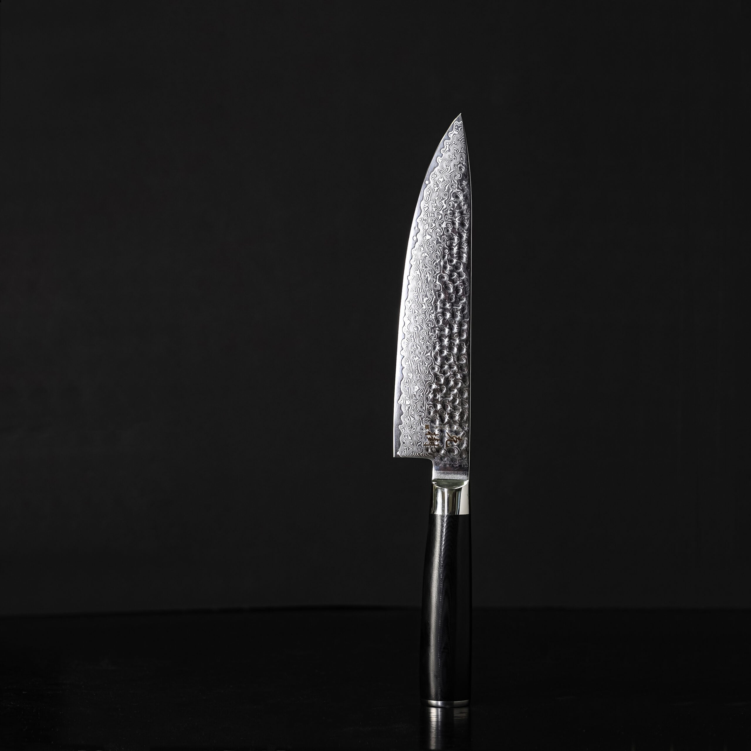 Katsuki Damascus Mirrored Chef's Knife 8" Gyuto - Image 2