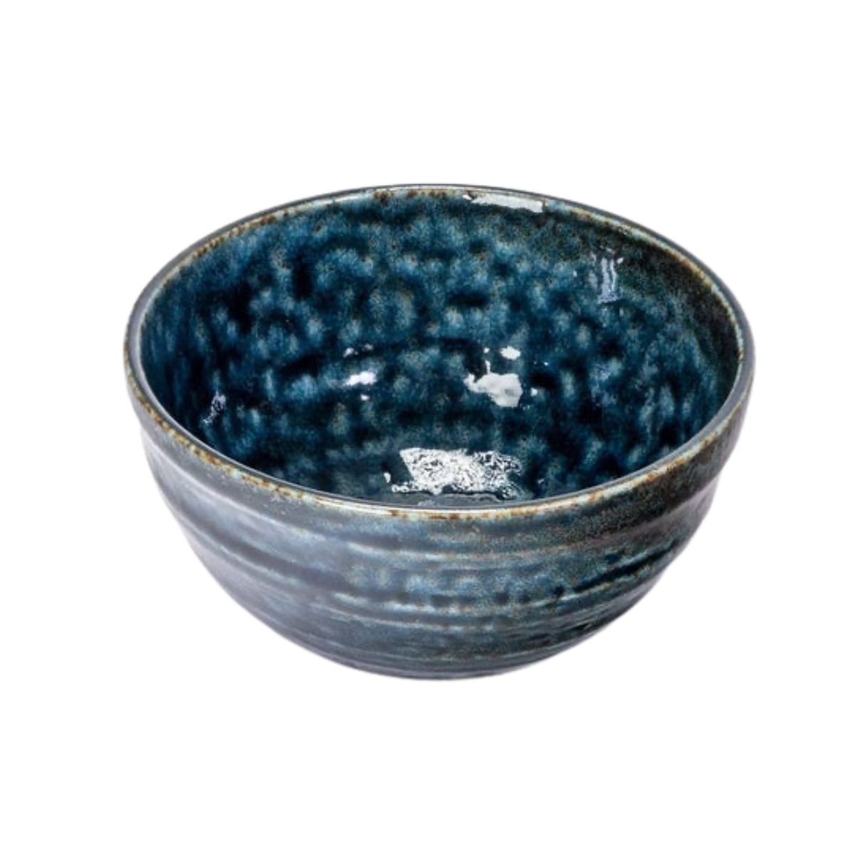Japanese Minoware Blue Oribe Porcelain Bowl