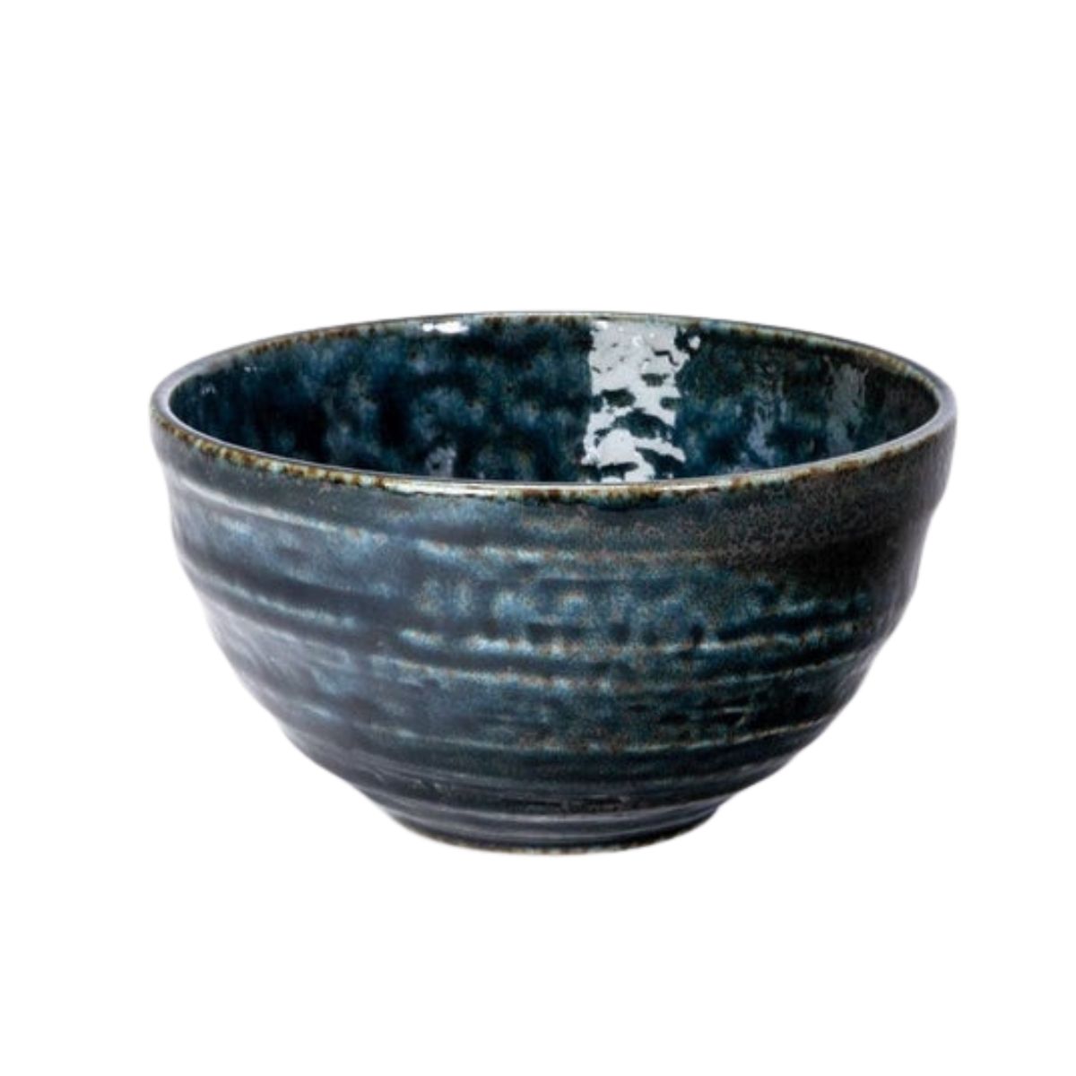 Japanese Minoware Blue Oribe Porcelain Bowl
