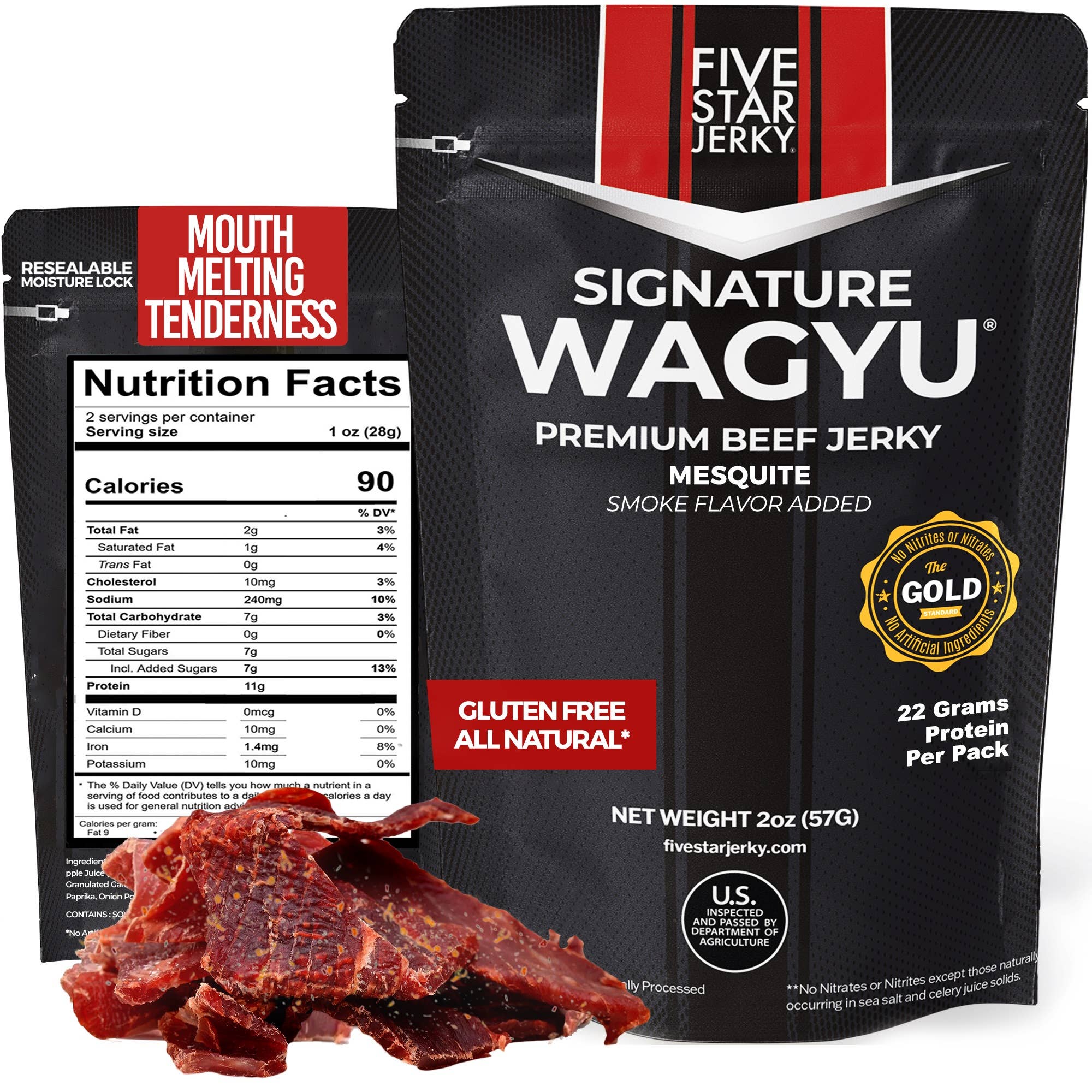 Five Star Signature Wagyu Beef Jerky - Mesquite